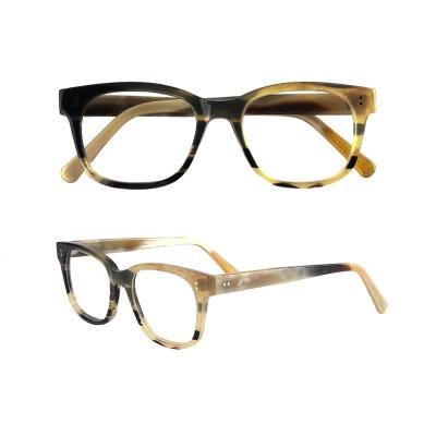 China Buffalo Luxury Natural Horn Color Retro Optical Glasses Frame Glasses for sale