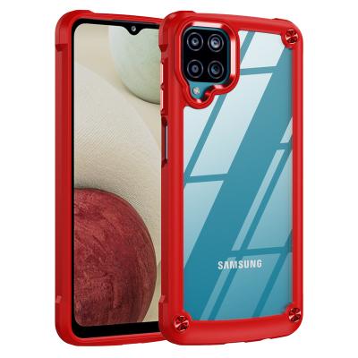 China Shockproof Shockproof Non Slip Anti Scratch Mobile Accessories Silicone Manufacturer Clear Glass Phone Case For Samsung a12 for sale