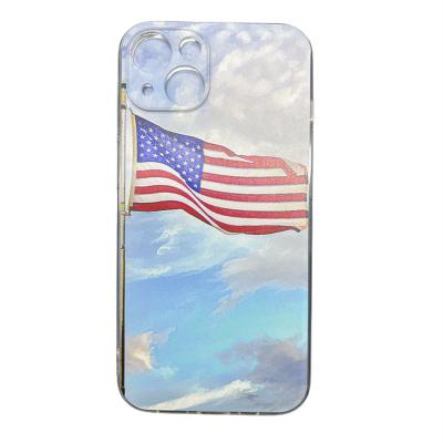 China US Flag Shockproof Decor Gift Independence Day Clear Smart Custom Mobile Cell Phone Back Cover Case for iphone 13 pro 12 max for sale