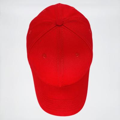 China Aochuang COMMON COMMON Sports Baseball Hats Single Logo Red 6 Panel Custom Baseball Cap for sale