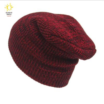 China COMMON COMMON Headwear Slouchy Soft Men Ribbed Knit Plain Skull Caps Slapped Hot Wholesale for sale