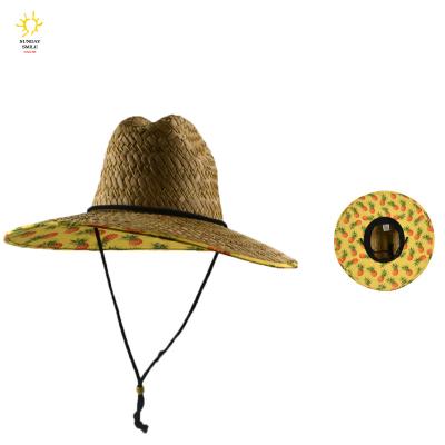 China Straw Hat Custom Print Wholesale Straw Hat In Stock from Straw Hat Wide Brim Women printed for sale