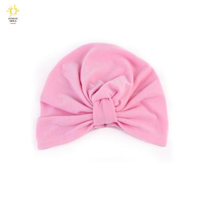 China Picture Picture Baby Covers Newborn Bow Hospital Nursery Hat Turbans Girl Headwraps Baby Beanies Hats for sale