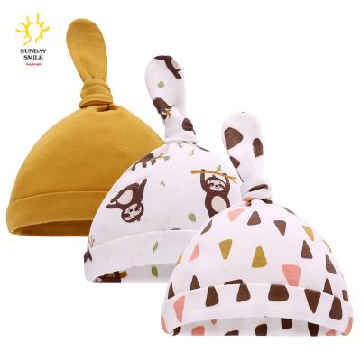 China Picture Picture Made in China Alibaba Organic Cotton Knot Newborn Baby Beanie Hats for sale