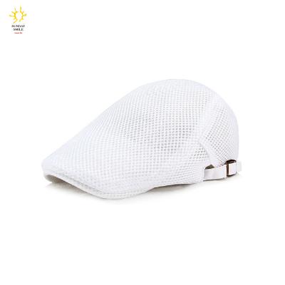 China Luxury News Boy Hat Ivy Hats Cabbie Flat Duckbill Beret Mesh Summer Hat Adjustable News Boy Hat Luxury Breathable Men Hats for sale