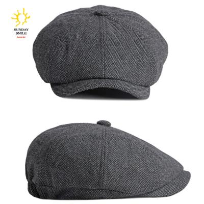 China Wholesale Luxury Unisex Newsboy Hat Newsboy Custom Autumn European Style Women Felt Ivy Hat Vintage Octagonal Newsboy Winter Newsboy Hat Classic Luxury Hat For Men for sale