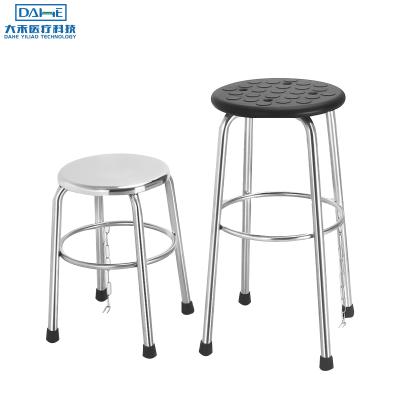 China Modern Round Hospital Furniture 304 Stainless Steel Stool For Lab Nurse Dustproof Station Hospital for sale