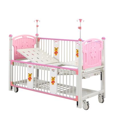 China Wholesale Hospital Factory Wholesale Double Crank Stainless Steel Multifunctional Baby Bed And Children Pediatric Bed Manufacturer for sale