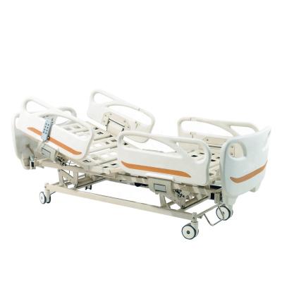 China 5 functions top sale 5 function electric hospital bed with ABS headboard for hospital icu for sale