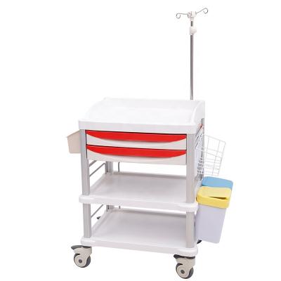 China Practical Hospital Trolley Factory Wholesale Hospital ABS Three-Layer Trolley for sale