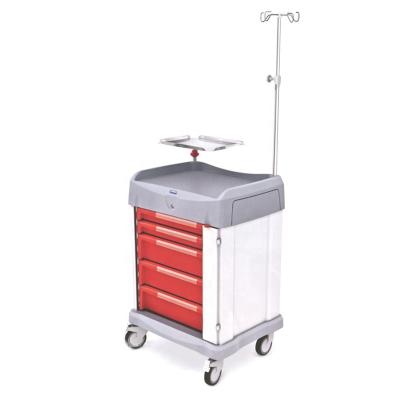 China Hot Selling Metal ABS Medical Emergency Computer Medical Trolley for sale