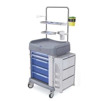 China Hot Sale Metal Remote Mobile Medical Patient Trolley with Wheels for sale