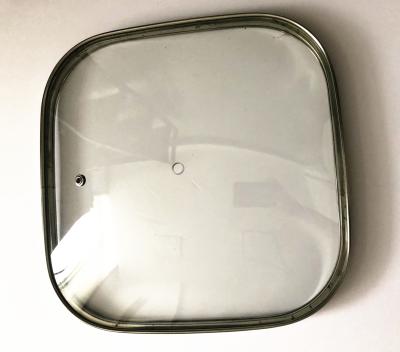 China wide rim stainless steel glass lid for aluminum cookware with 304 stainless steel steam hole DY-002 for sale