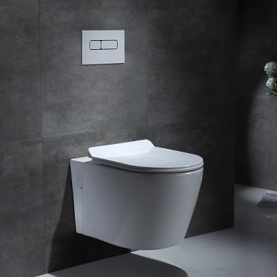 China Hot Selling Bathroom Sanitary Ware Double-Flow Ceramic Wash Down Wall-Hung Wall-Hung Toilet Wall Hung WC Toilet for sale