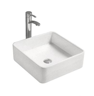 China Modern Sanitary Ware Square Art Basin Ceramic Counter Top Wash Basin Cheap Bathroom Over Counter Sink for sale