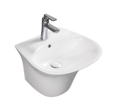 China Wall Hanging Modern Round Sanitary Ware Sink Design Ceramic Wall Hung Wash Hand Basin Bathroom Sink Basin for sale