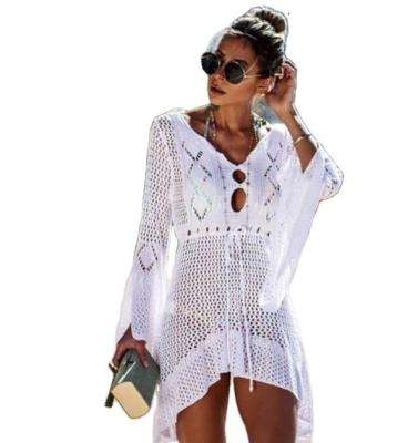 China Breathable Ladies Sheath Long Cut Lace Cover Up Beachwear and Swimwear Beachwear Cover Up Beachwear and Swimwear for sale