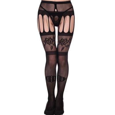 China Sexy Lingere Women Lace Up Net Stocking Sexy Stocking Thigh High Stockings for sale