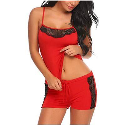 China Spandex/Polyester Cami Set Sleepwear Lingerie Women Sleepwear for sale