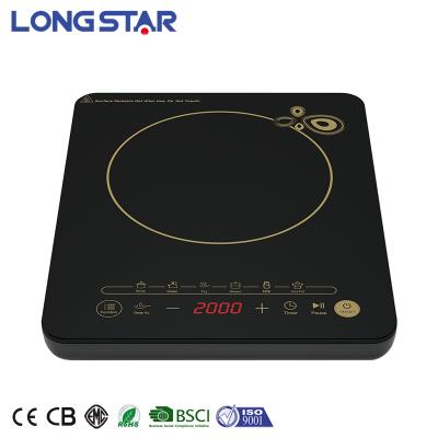 China Over Heat/Voltage/Current Protection Digital Display Custom Sensor 2200w Four Touch Ultra Slim Induction Cooker for sale