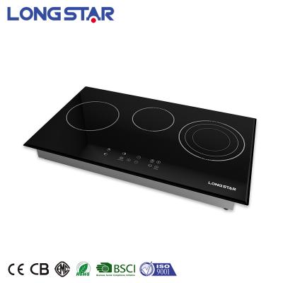 China Hotel Custom 3 Burner Induction Cooker Induction Hob With 3 Cooking Zones Stoves for sale