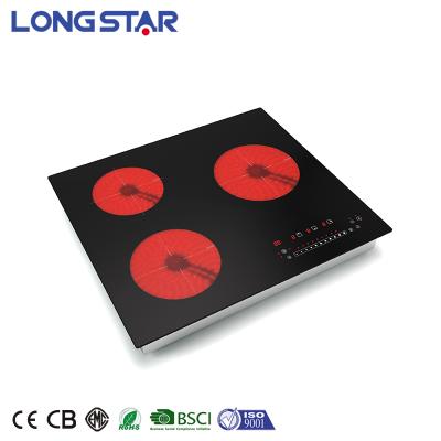 China Hotel Digital Display Four Burner 5700W 3 Burner Ceramic Multi Infrared Electric Cooker for sale