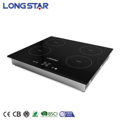 China 4 Heads Stainless Steel Hotel 220V Commercial Wok Cooking Appliance Burners Induction Cooker for sale