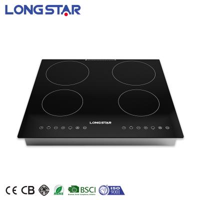 China Hotel Dish Hotpot 6000W Glass Ceramic Chart 4 Burner Induction Cooker for sale