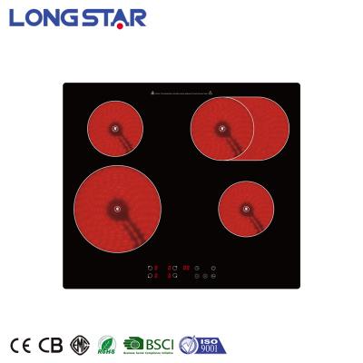 China Direct Hotel Factory Four Digital Display 4 Burner Infrared Cooker Dish Hob Infrared Cooker for sale