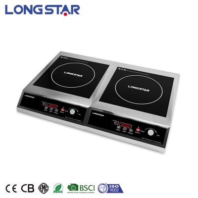 China Hotel High Quality Double Burner Electric Commercial Induction Cooker for sale