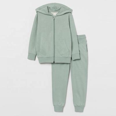 China Casual Style Single Zipper Hoodie Jogger Pants Set Sports Baby Boy Kids Boys Tracksuits for sale