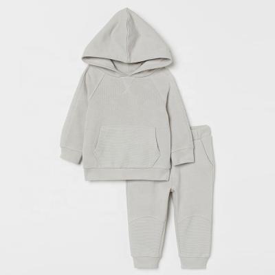 China New fashion baby boy clothes outfit hoodie joggers casual ribbed children overall for sale