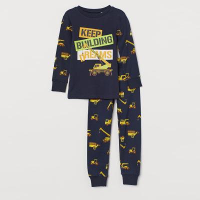 China Kids Boutique Clothing Boys Sleepwear Set Children Breathable Hot Selling Cute Printed Pajamas for sale