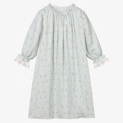 China Latest Fashion Autumn Design Fashion Clothing Embroidery Print Breathable Custom Long Sleeve Cute Little Girls Kids Dresses for sale