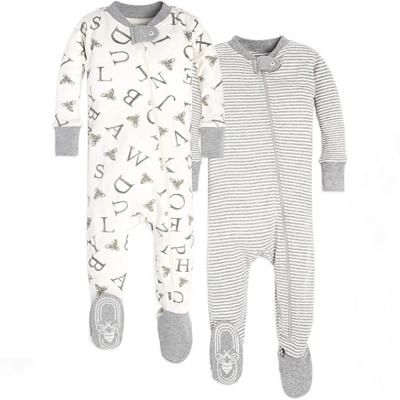 China Organic Cotton Baby Sleeper Footie Pajamas Cotton Baby Sleeper Pajamas Non-Slip Organic Zipper-Front Non-Slip Footie Zipper-Front for sale