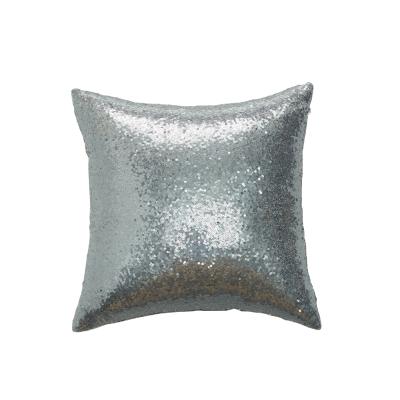 China 2022 fashionable anti-static luxury silver polyester sequin case decor tile cushion cover sublimation blanks luxury sequin pillow case for sale