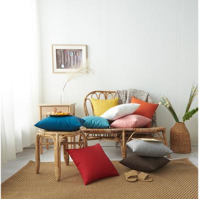 China Latest Design High Quality Canvas Decorative Pure Color Anti-Pull Wholesale Wholesale Cotton Waterproof Pillow Cover for sale