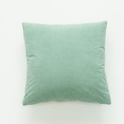 China Reliable Quality Solid Color Anti-Static Cushions Nordic Blankets Green Tile Cushion Cover for sale