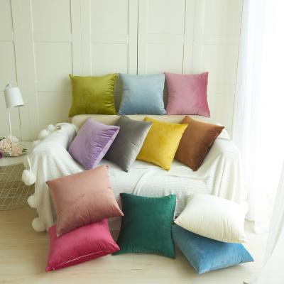 China Reliable Manufacturer Yellow Large Throw Pillow Cover Velvet Anti-Static Cushion Covers Decorative for sale