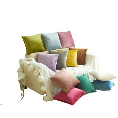 China Wholesale Nordic Dutch Velvet Pure Color Anti-static Velvet Cushions Pillows For Home Decor for sale