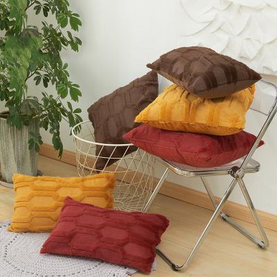 China Anti-Static Decorative Pillow Cushion Cover Special Embroidery Plush Tile Cushion Cover for sale