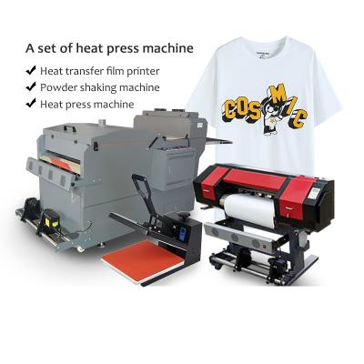 China Complete Equipment Pyrograph T Shirt Film Printer + Hot Melt Powder Machine + Heat Press Machine For T Shirt Printer for sale