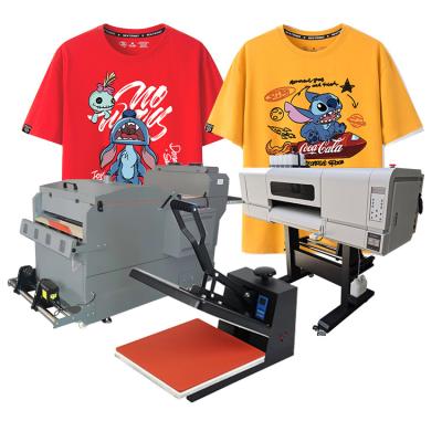 China T-shirt new technology inkjet PET film dtf printers for T-shirt heat transfer with shake powder machine for sale