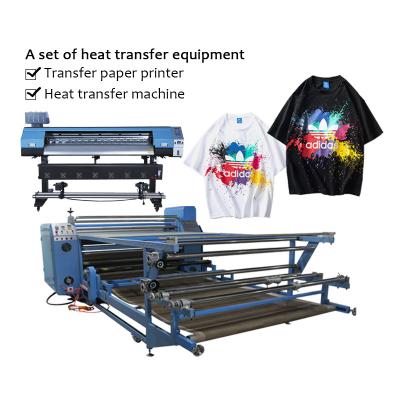 China Cotton Printing Equipment Set, Dye Sublimation Heat Press Machine + Heat Transfer Paper Printer for sale