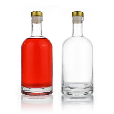 China Wholesale Empty Homemade Wine Vodka 750ml Spirits Glass Wine Bottle With Cap for sale