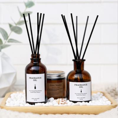 China Gift & Wholesale Cheap Price Glass Craft 100ml 250ml Aromatherapy Bottles Essential Oil Reed Diffusers With Diffuser Stick for sale