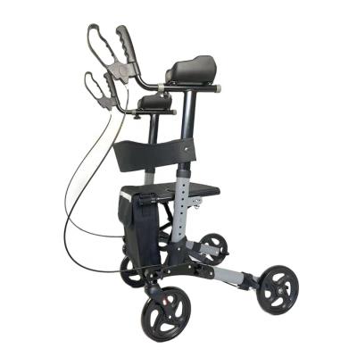 China Wholesale compact / lightweight foldable forearm rollator upright walker with seat for disabled for sale