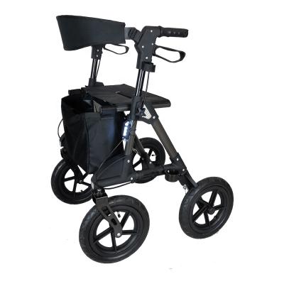 China Outdoor Elder / Disabled All Terrain Wheel Rollator Walker With Backrest For Handicapped for sale