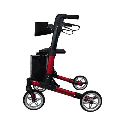 China Hot Selling Homecare Outdoor Hospital Amazon Folding Walker Adjustable Rollator For Adults With Seat for sale