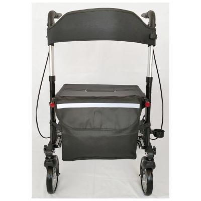 China Lightweight / Compact Height Adjustable Carbon Fiber Folding Medical Rollator Walker With Seat For Elderly for sale